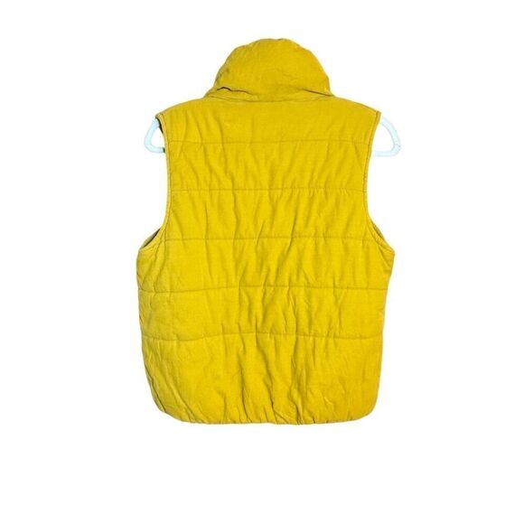 Anthropologie Pilcro and the Letterpress Puffy Quilted Mustard Yellow Vest Zip-u - Picture 4 of 12